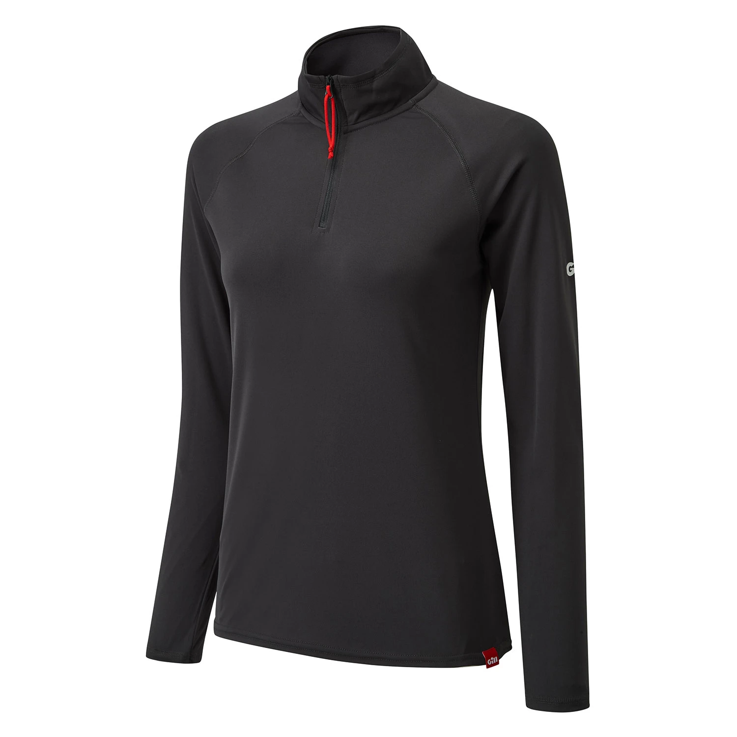 Gill Womens UV Tec Long Sleeve Zip Tee - Charcoal - Image 2
