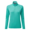 Gill Womens UV Tec Long Sleeve Zip Tee - Turquoise
