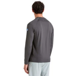 North Sails Quick Dry Long Sleeve Tech T-Shirt - Dark Grey -Aqua Wear Shop 2020 North Sails Long Sleeve Polo Shirt 27M203 0024 msback1