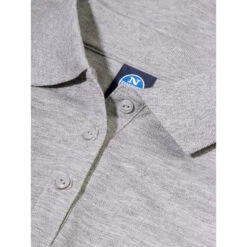 North Sails Womens UVP 40+ Polo - Grey Melange -Aqua Wear Shop 2020 North Sails Womens Polo 27W100 0027 det1