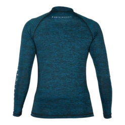 Magic Marine Womens Cube Long Sleeve Rashvest - Dark Blue Melee -Aqua Wear Shop 2022 Magic Marine Womens Cube Long Sleeve Rash Guard Dark Blue Melee MM081011 4MM081011 448 04