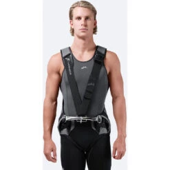 Zhik T4 Trapeze Harness - Black -Aqua Wear Shop 2023 Zhik T4 Trapeze Harness HRN 0041 U DGY MaleModel1