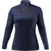 Zhik Womens UV Active 1/4 Zip Long Sleeve Quick Dry UV50+ Top - Navy ATP-0085 -Aqua Wear Shop 2023 zhik WOmens uv active ls top navy 1