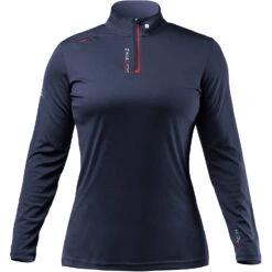 Zhik Womens UV Active 1/4 Zip Long Sleeve Quick Dry UV50+ Top - Navy ATP-0085