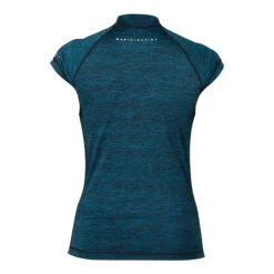 Magic Marine Womens Cube Short Sleeve Rashvest - Dark Blue Melee -Aqua Wear Shop MM081012 448 04