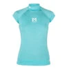 Magic Marine Womens Cube Short Sleeve Rashvest - Blue Melee -Aqua Wear Shop Magic Marine Womens Cube Long Sleeve Rash Vest Blue Melee MM081012 499