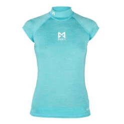 Magic Marine Womens Cube Short Sleeve Rashvest - Blue Melee